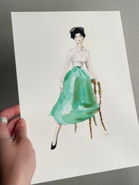 Image 4 of Vintage Lady / Original Watercolour Illustration