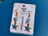 Image 2 of Aquamarine Starfish Earrings