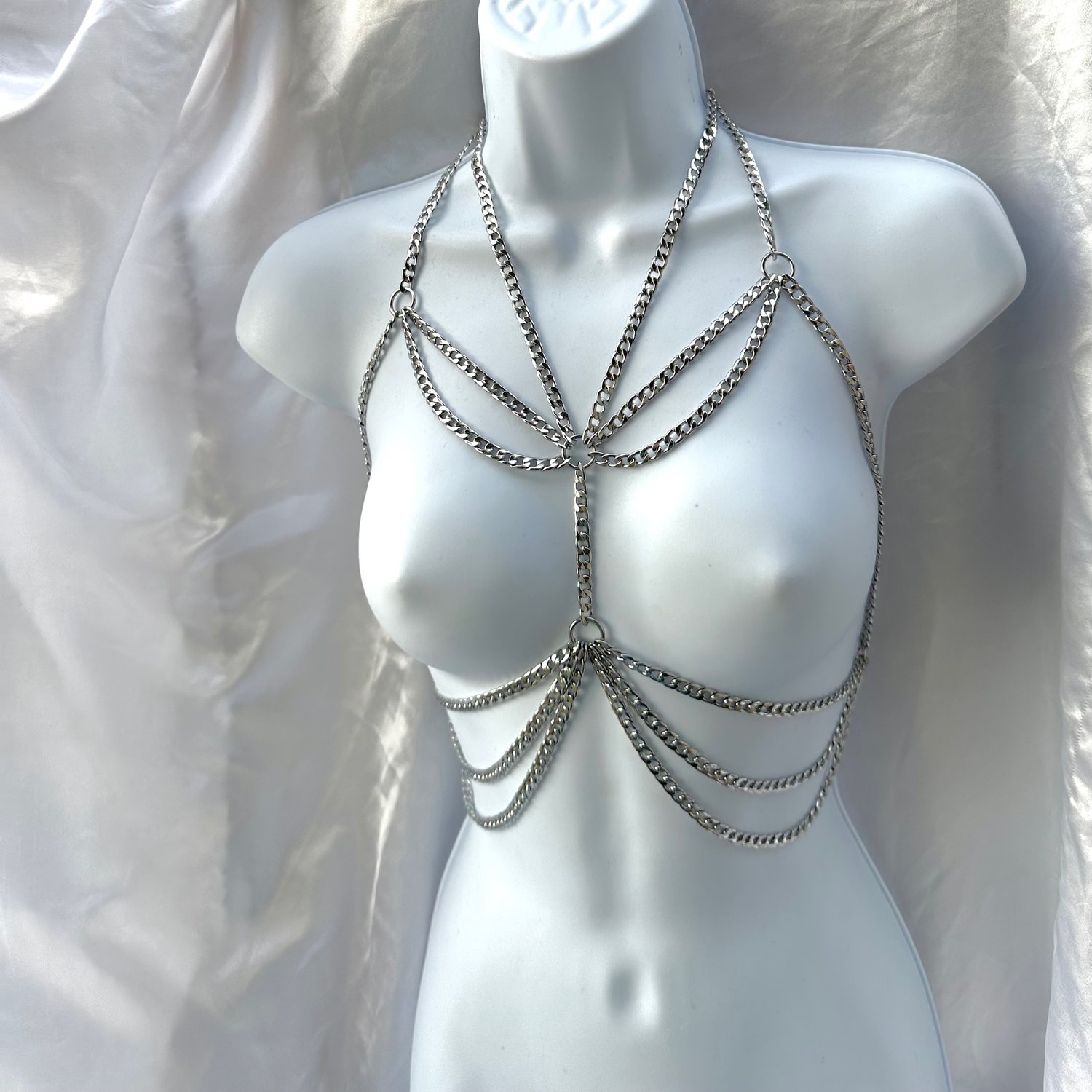 Image of Draped Harness- Steel