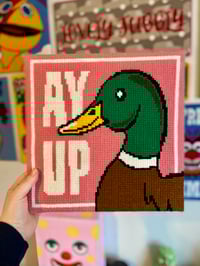 Image 2 of Ay up Duck needlepoint kit 