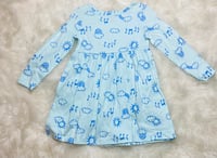 Long Sleeve Blue Dress 4T