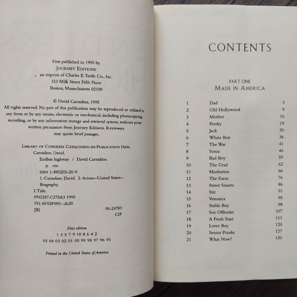 Endless Highway, by David Carradine.