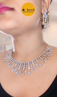 Image 1 of Aiswarya CZ Australian Diamond Necklace Set