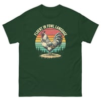 Image 9 of Unisex classic tee, Fluent In Fowl Language Funny  Rooster Chicken Tee