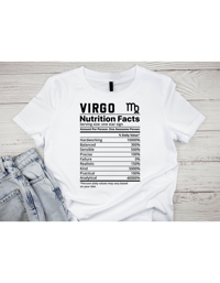 Image 8 of Zodiac Nutrition Facts Shirts