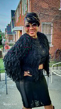 Image 1 of Black Fringe Sweater 