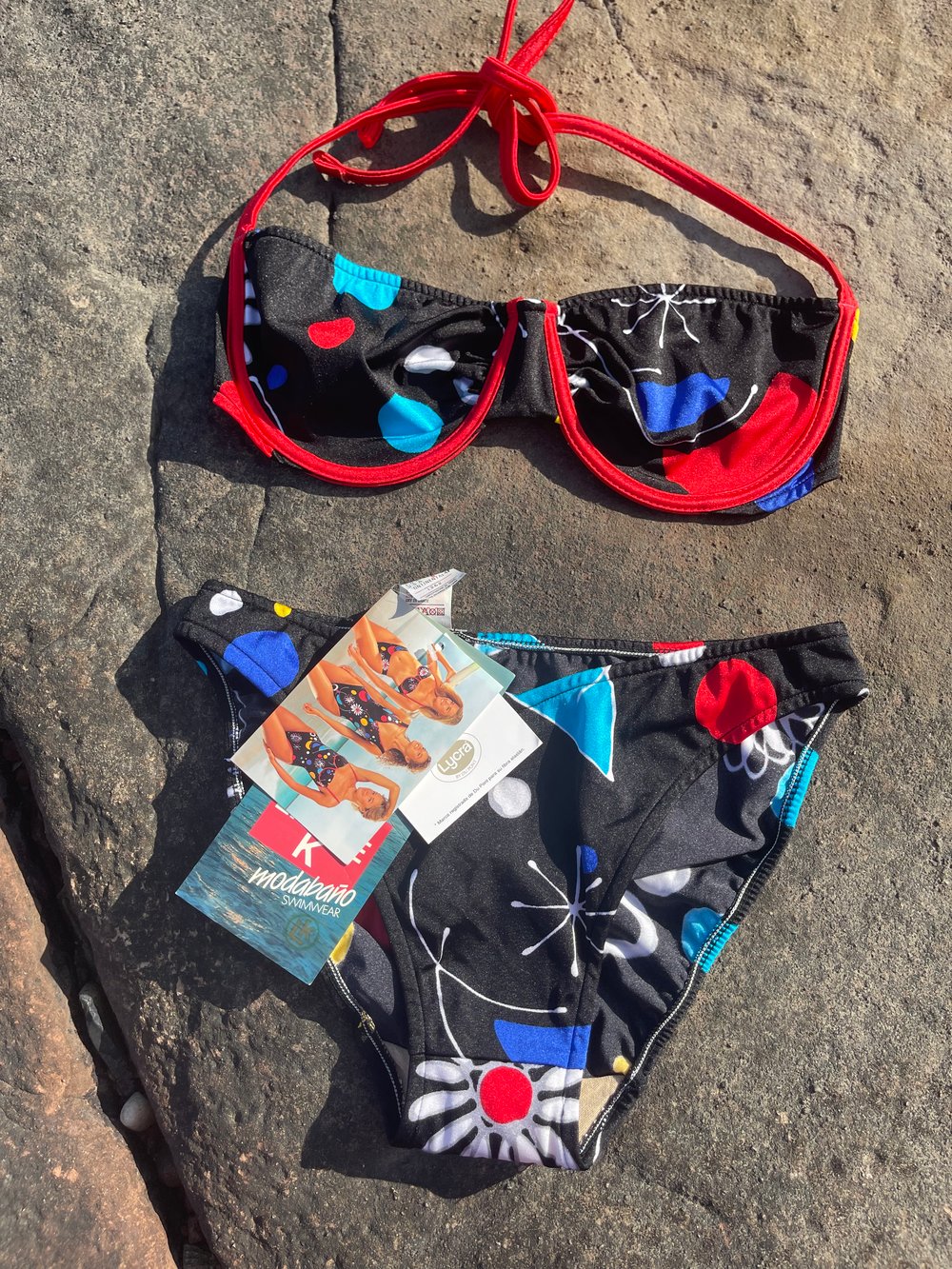 Image of 80's Jazzy Abstract Bikini S/M