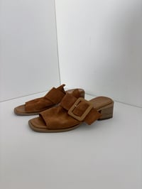 Image 1 of Camel brown leather sandals