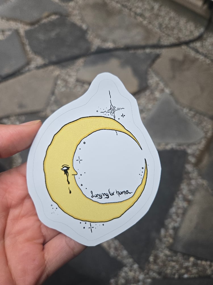 Image of Moon ( longing for home) sticker