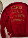 1976 Rolling Stones PARIS raglan sweatshirt