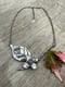 Image of Dogwood Flower Leaf Branch Necklace Handmade Chain