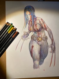 Image 2 of X-23 in Color Pencil 