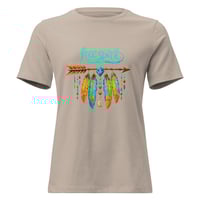 Image 4 of Women's Relaxed T-Shirt, Free Spirit Arrow & Feathers, Western Theme Tee