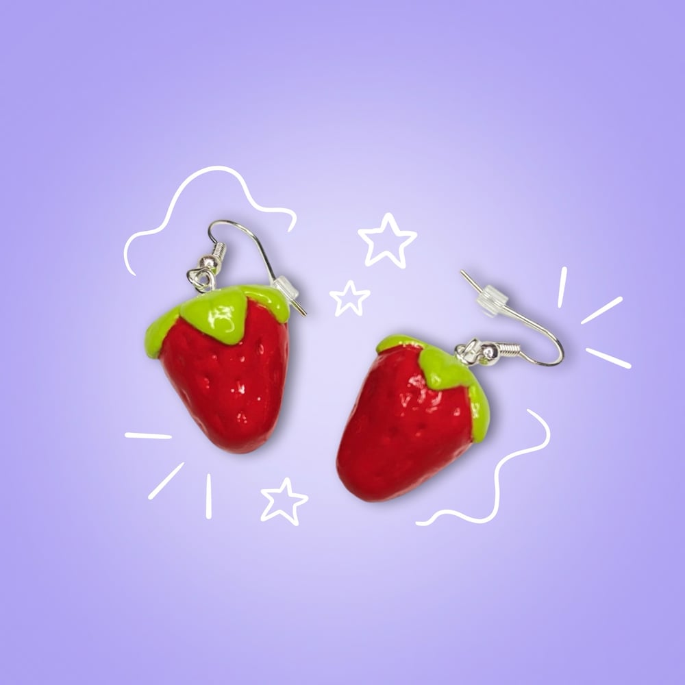 Image of strawberry earrings