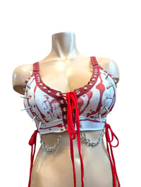 Image 4 of Red blood splatter bralette top 