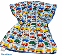 Image 1 of Trucks Infant Car Seat Blanket