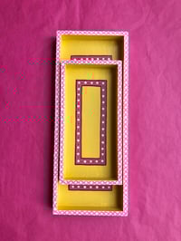 Image 5 of Set of two painted wood trays