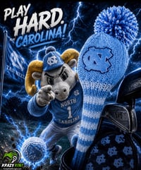 Image 2 of North Carolina Tarheels blue white College football Golf Club custom Club Covers Father’s Day gift