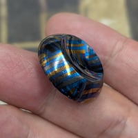 Image 2 of Preorder Sphere/ Chubby Button out of Basket Weave Zircuti in Polished&Flamed Finish