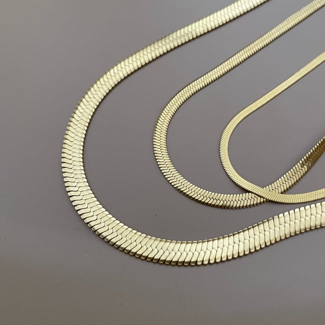 LOUISA | Collier maille serpent acier inoxydable