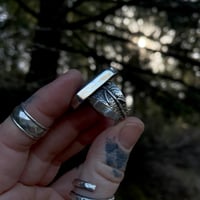 Image 2 of Moonstone Ring With Leaf Band~Sz 7.5/7.75