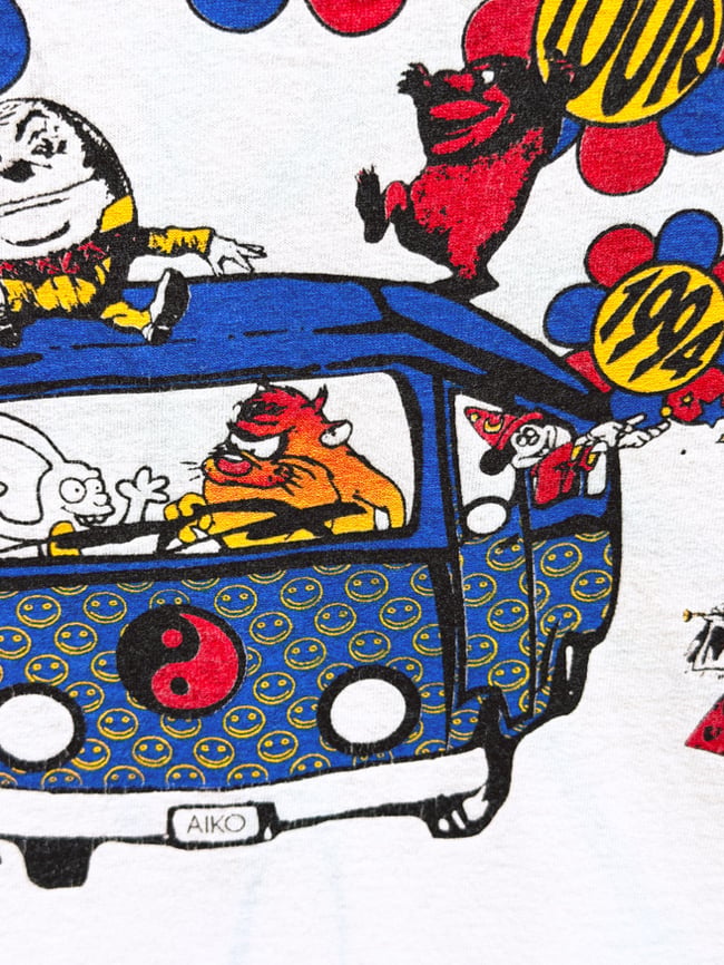 Grateful Dead 1994 Spring Tour Cartoon Lot T-Shirt - Fits L