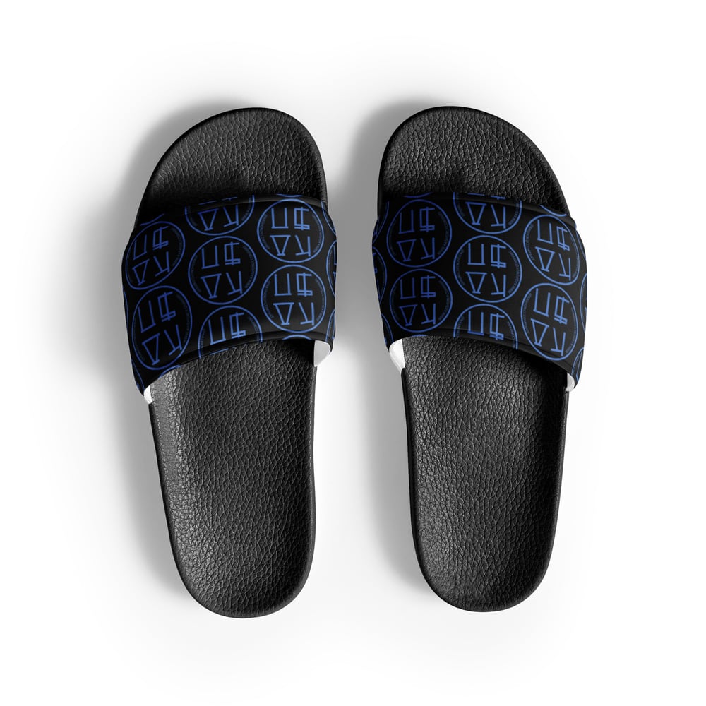 Image of KASHONLY PATTERN WOMEN'S SLIDES-BLACK