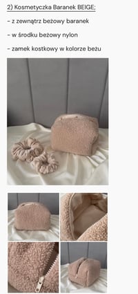 Image 25 of Kosmetyczka Bouclé MIDI/ Baranek MIDI - RESZTA KOLORÓW