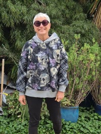 Image 3 of Kylie Jane Fleece Hoodie- butterfly skull 