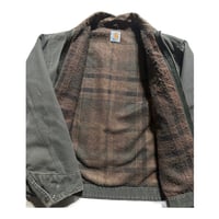 Image 4 of Vintage 90s Carhartt Detroit Jacket - Moss Green