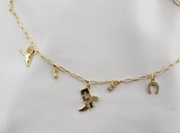 Image 2 of Rodeo Rush charm Necklace (Pink) 