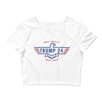 Image 2 of Trump 24 Trump 47 Patriotic Eagle Women’s Crop Tee from PatriotsCo
