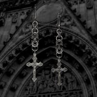 Image 3 of Crucifix statement earrings 