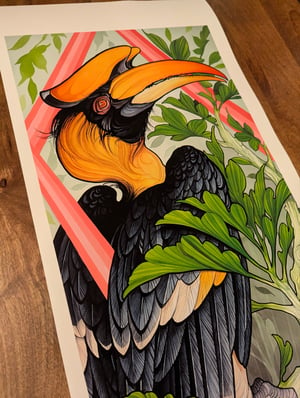 Image of Great hornbill oversize print