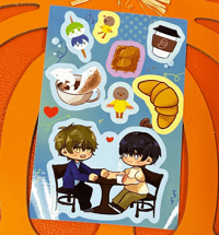 (B Grade) MakoHaru Cafe Date Sticker Sheet by Shiaroo