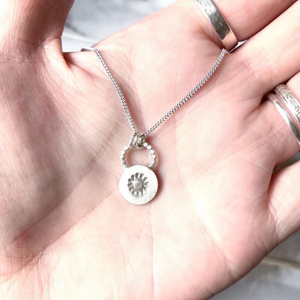 Handmade Sterling Silver Sunshine Pendant 925