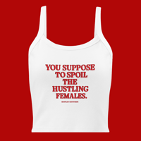 Image 2 of "SPOIL HER" WOMEN'S MICRO-RIB TANK TOP