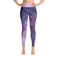 Image 1 of PURPLE GALAXY YOGA LEGGINGS 