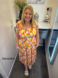 Samantha - Bardot Midi Dress