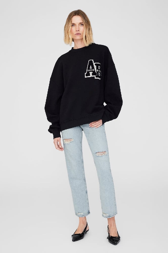 Image of ANINE BING MILES OVERSIZED SWEATSHIRT LETTERMAN