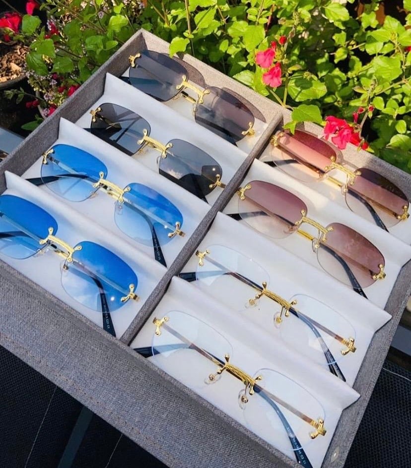 Rimless clear frame glasses online