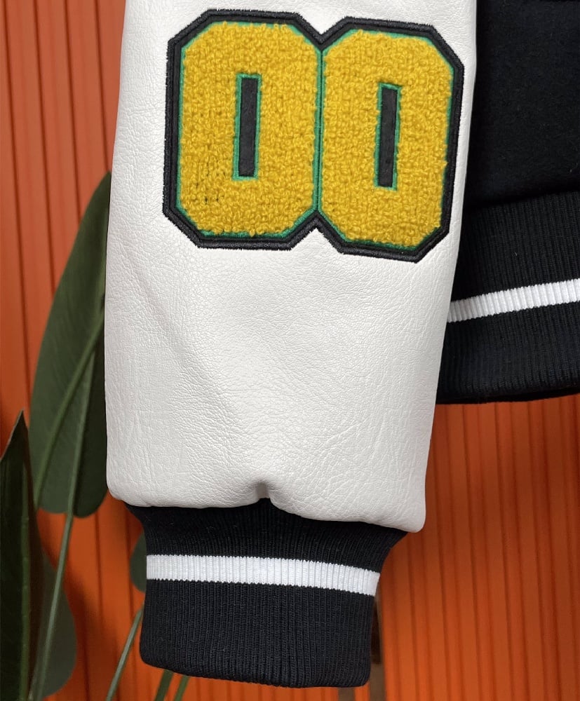 Image of OW - Off White OW 22FW Viking Varsity Jacket Men Women Black