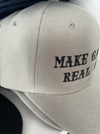 Image 2 of GREY “MAKE GANGSTAS REAL AGAIN” SNAPBACK