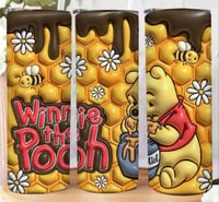 3D drip Pooh 20oz tumbler