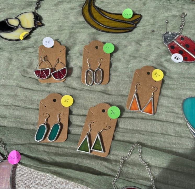 Image of Glass Scrap Earrings