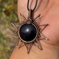 Image 2 of Blue & Purple Rainbow Obsidian Starburst 🖤💥☀️