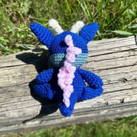 Image 3 of Blue Amigurumi Dragon