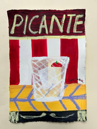 Picante on yellow and lilac