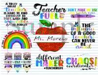 Image 1 of 20oz customized stainless steel Insulated Teacher tumbler