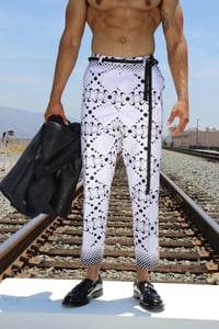 Image 3 of The sikani tux pants- blk/wht 